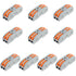 DIANN 10pcs Lever Wire Connectors SPL-2, 2 Circuit Inline Splices for 28-12 AWG Quick Connect