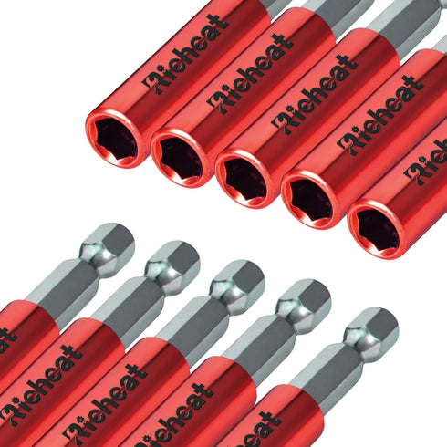 10PCS Strong Magnetic Extension Socket Drill Bit Holder 1/4" Hex Power Tools, S2 Steel Magnetic Screwdriver Extension
