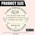 Well Tile 500Pcs 2inch Packaging Farm Fresh Egg Carton Stickers Round Unwashed Egg Carton Labels with Collection Date