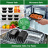 50 Pack (100-Piece) 24 oz Reusable Meal Prep Containers with Lids, Sturdy Leakproof & Food Safe, Microwave, Freezer,
