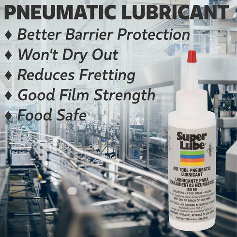 Super Lube 1 (12016) Air Tool Pneumatic Lubricant - Long-Lasting Lubrication for Tool Repair - Moisture Resistant - NSF