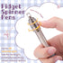 6 Crtiin Pcs Fidget Spinner Pens for Adults Black Ink Gel Pens with Fidget Ball Stress Relief Pen Spinning Pen