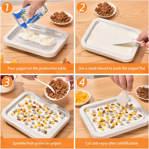 Frozen Instant Ice Cream Maker Cold Plate, Rolled Ice Cream Machine, Sweet Spot Ice Cream Maker for Homemade Rolled Ice