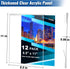 AMZKONIG 12 Pack 8.5 11, Acrylic Sign Holder x Clear Plastic Wall Sign Holder with Adhesive Tape Wall Mount Display