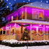 Taoushuleng 96 16 8 Solar LED Icicle String Lights, LED Waterproof Christmas Lamp with Drops, Lighting Modes, Hanging