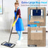 VOUBIEN 2 Wall Cleaner Mop with Long Handle, Extra Wall Dust Mop for Washing Walls with Microfiber Reusable Pads,Floor