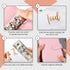 SOUL MAMA Budget Binder with Zipper Envelopes - Clear Money Organizer for Cash, A6 Cash Envelopes, Rose Gold Stickers