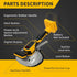 20V 8 Cordless Tile Vibration Leveling Machine for Dewalt Battery, Portable Tile Vibrator Tool with Adjustable Speed