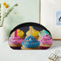JTREHY 5 Colorful Happy Birthday Cupcakes Remote Control Holder with Compartments Pu Leather Remote Caddy Box