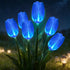 X-GiftKey 6PACKS Garden Gifts for Mother Day Decorations - Cute Artificial Tulip Blue