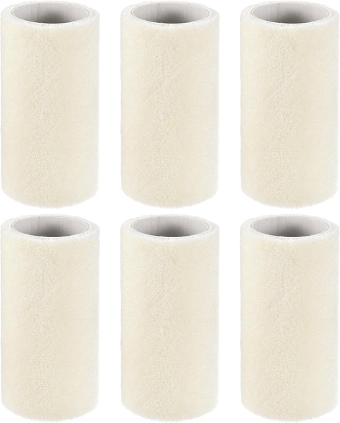 uxcell Paint Roller Cover 4 Inch x 3/16" Nap Mini Wool Brush for Household Painting, 6Pcs