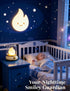 Dimmable Smiley Night Light for Baby Nursery, Rechargeable LED Candle Lamp, Eye, Caring Mood Light with Timer, Cute