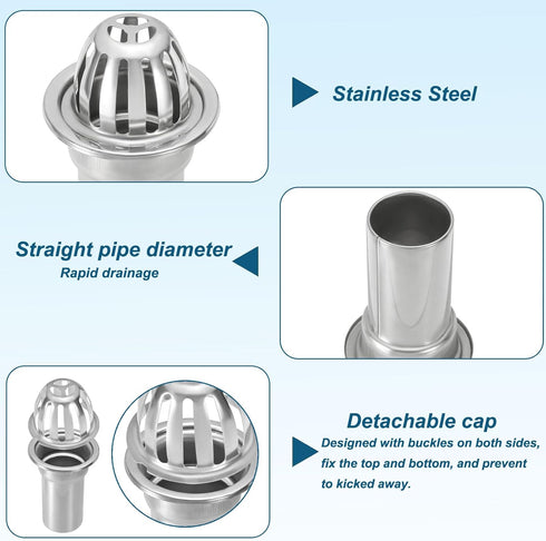 PATIKIL Dome Gutter Guard, Stainless Steel Downspout Strainer, Anti-Blocking Strainer for Balcony Garden Patio, 3 Inch