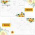 Zonon 50 Pieces Sunflower Recipe Cards, 4x6 Double Sided Kitchen Note Cards for Wedding, Bridal Shower