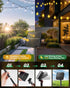 2 Pack 60 36.5 8 Solar String Lights Outdoor Waterproof, LED FT Each, Solar Powered Patio Lights with Lighting Modes