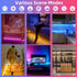 Lights,2x13.12Ft 3 Closet Motion Sensor Under Bed RGB Color LED Strip Lights with Constant On,Motion Activated,Light