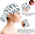 CHENZZZZ Red Blooming Rose Flowers Black Working Cap with Scrunchy and Ribbon Tie for Women, Long Hair