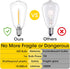E12/C7 Bulbs ST38 1W Bulb, 2200K, 50 Pack VISTERLITE Base LED Replacement for Outdoor String Lights - Not Solar