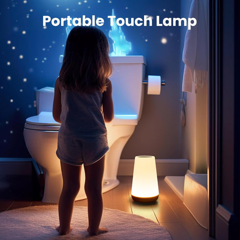 Dimmable 5 13 THAUSDAS Night Light, Touch Lamp for Bedroom, Portable Table Bedside Lamp, Brightness RGB Colors, Night