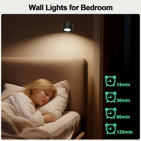 Generic 3 3 360 Pack 3 Battery Operated Wall Sconce - Color Temperatures, Brightness Levels, Remote & Touch Control