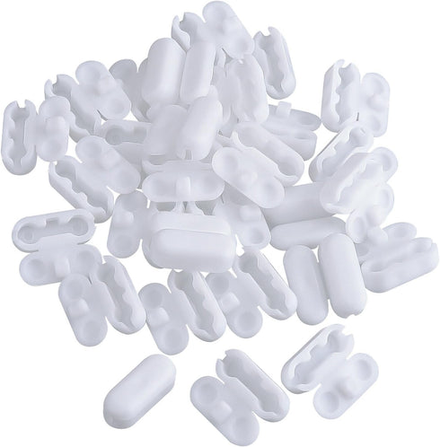 BBTO 30 Pack Chain Connectors Roller Shade Beaded Connector Plastic Replacement Clips for Window (White)