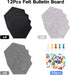 Gute 12 Pcs Self Adhesive Hexagon Felt Bulletin Board Tiles, Wall Decor for Memos Photos Display Cork Board