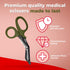 7 1/4" 2 Pack Ever Ready First Aid Titanium Bonded Bandage Shears Bent - Drab Olive Green - - Autoclavable