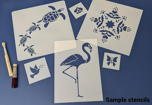 2 3.5" 8" Sunflower Stencil - x Flower Floral Arrangements Bouquet Border Colonial Romantic DIY Vase Pitcher Decor