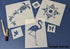 2 3.5" 8" Sunflower Stencil - x Flower Floral Arrangements Bouquet Border Colonial Romantic DIY Vase Pitcher Decor
