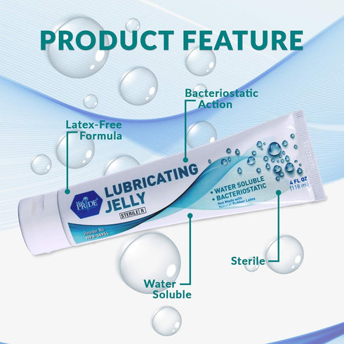 4 Oz, 12 MED PRIDE Sterile Surgical Lubricant Jelly Tube, Fl Water-Soluble, Bacteriostatic, Latex Free, Medical