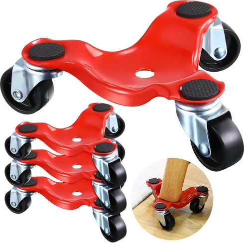 Tallew 4 Pcs 6. 7 Inch Furniture Mover Dolly 3 Wheels Dolly