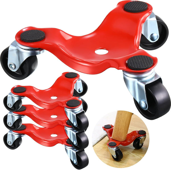 Tallew 4 Pcs 6. 7 Inch Furniture Mover Dolly 3 Wheels Dolly