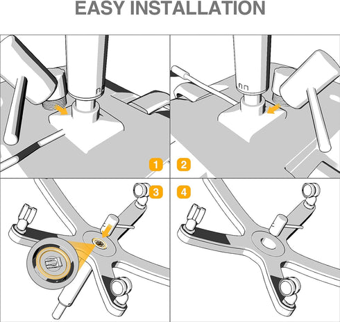 Office Chair Cylinder Replacement, Heavy-Duty Gas Lift Cylinder, Universal Size Fits Most Chairs
