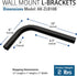 AKIA SCREENS 10 Inch 310" (AK-ZLB10B) Universal Projector Screen L-Bracket Wall Mount Kit with Wall Hanging Hooks