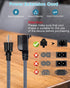 Goalfish 13A 3.3ft 16 3 5-15P 5-15R Power Extension Cord Heavy Duty Nylon Braided AWG Prong Power Cord Extension, NEMA