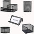 Desk Organizers and Accessories Set, 5 Piece Mesh Pen Holder, Caddy Storage Baskets for Office, School, Home