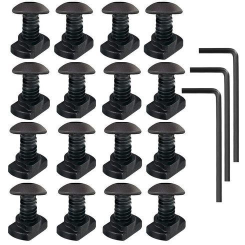 16 Pack M4 T-Nut Metric Camming Screw Replacement Sets, Compatible with Standard Rail Systems