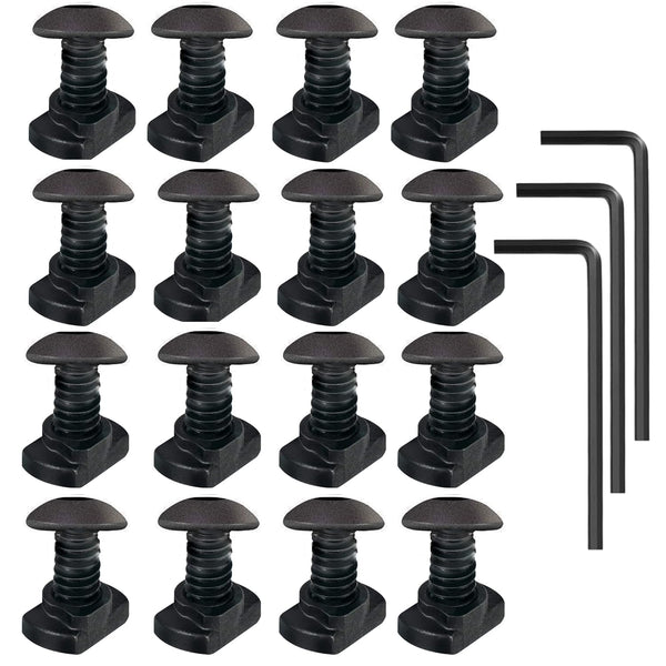 16 Pack M4 T-Nut Metric Camming Screw Replacement Sets, Compatible with Standard Rail Systems