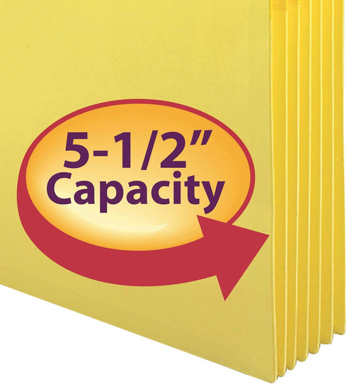 Smead Pocket, Letter, Straight, Yellow, 10 per Box