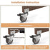 Chegulu 2" 600 Lbs, 4 L-Shaped Swivel Plate Casters, TPR Silent Furniture Wheels with Brakes, Total Load Capacity