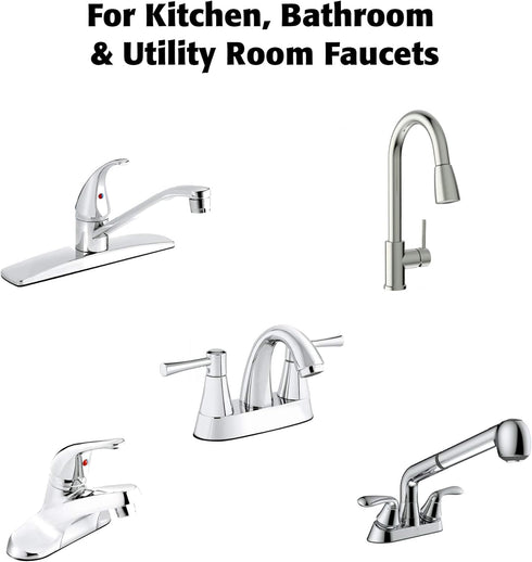 Plumb Pak PP23808 Ez Faucet Supply Tube, 3/8 X 1/2 In, 30 In L, Stainless Steel