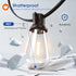 25FT 9 ST38 Bulbs(1 Dimmable 2200K addlon LED Outdoor String Lights Waterproof Patio Lights with Shatterproof