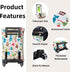 YORJLBK Portable Shopping cart Foldable with Wheels,Folding Shopping Cart Tote Bag Trolley Grocery Carts for Outdoors