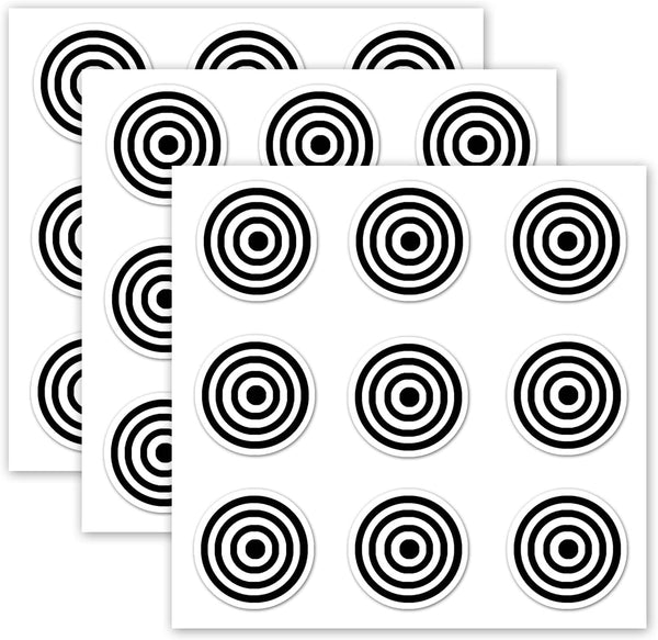 Limarqabel 27 Pcs Toilet Target Aiming Stickers 1.5 Inch Potty Training Stickers Black