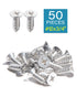 50pcs #12 x 3/4" (19mm) Stainless Flat Head Phillips Wood Screws, 18-8 (304) Stainless Steel Countersunk Self Tapping