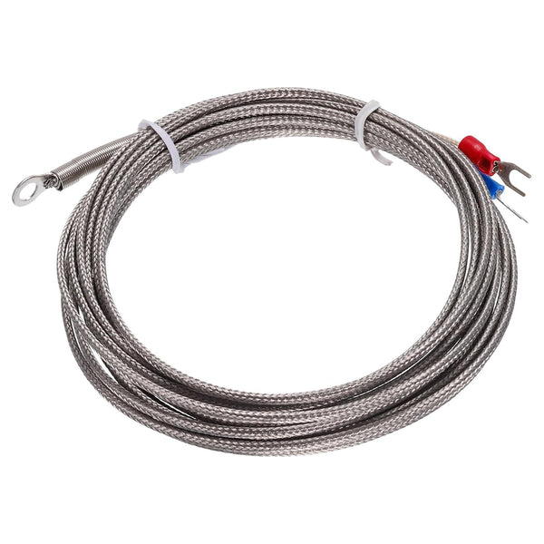 MECCANIXITY K Type Thermocouple Temperature Sensor PT100 5mm Ring High Temperature Probe 13ft Wire