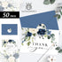 50 Pack 4 6 Inch JarThenaAMCS Floral Thank You Cards Bulk Blue Flower Greeting Cards with Envelopes Stickers Boxed