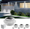 4 Pack White Solar Powered Gutter Lights Outdoor Decorative Waterproof Led Fence