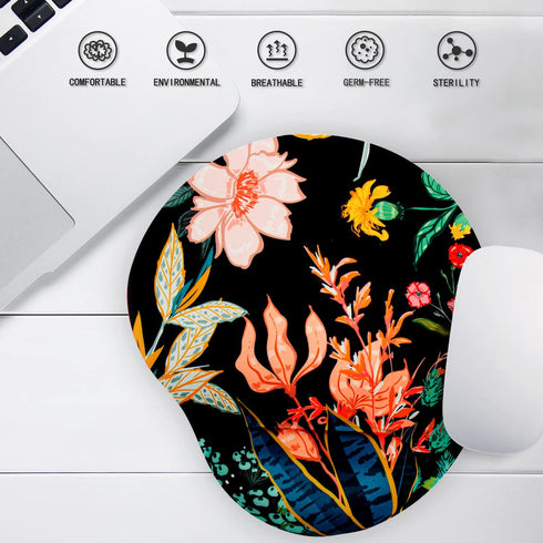 Ergonomic Mouse Pad with Wrist Support, Comfortable Non-Slip PU Base for Home Office Gaming and Pain Relief