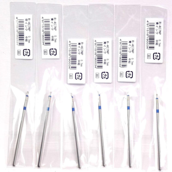 Ohto 0.7mm Blue Oil-based Ink Refill (R-4C7NP) for Ohto Multi-function Ballpoint Pen, 6 Packs